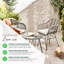 Chirezza Outdoor 2 Seater Bistro Set with Hairpin Legs for Boho Industrial Gardens (Cover Included)-1235445199