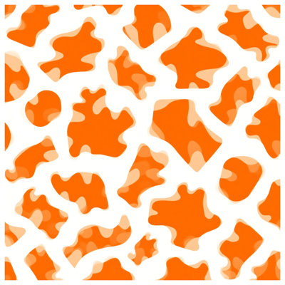 Tapisserie murale orange à motif camouflage - Décoration murale camouflage