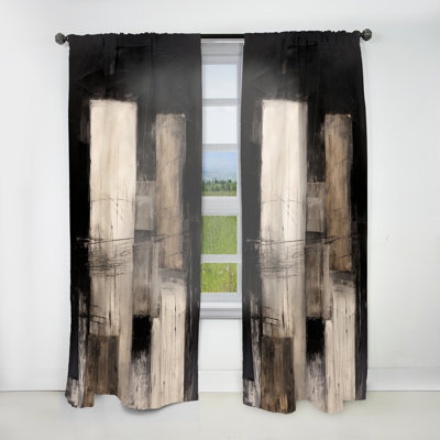 Taniya - rideau en velours moderne Mid Century Fusion IV - obscurcissant - 1 panneau