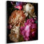 Très grand art mural imprimé sur tissu - arrangement floral, pivoines et magnolias éclatants pour le salon ou la chambre à coucher - «Assemblage requis du cadre (cadre non fini)»-105075877