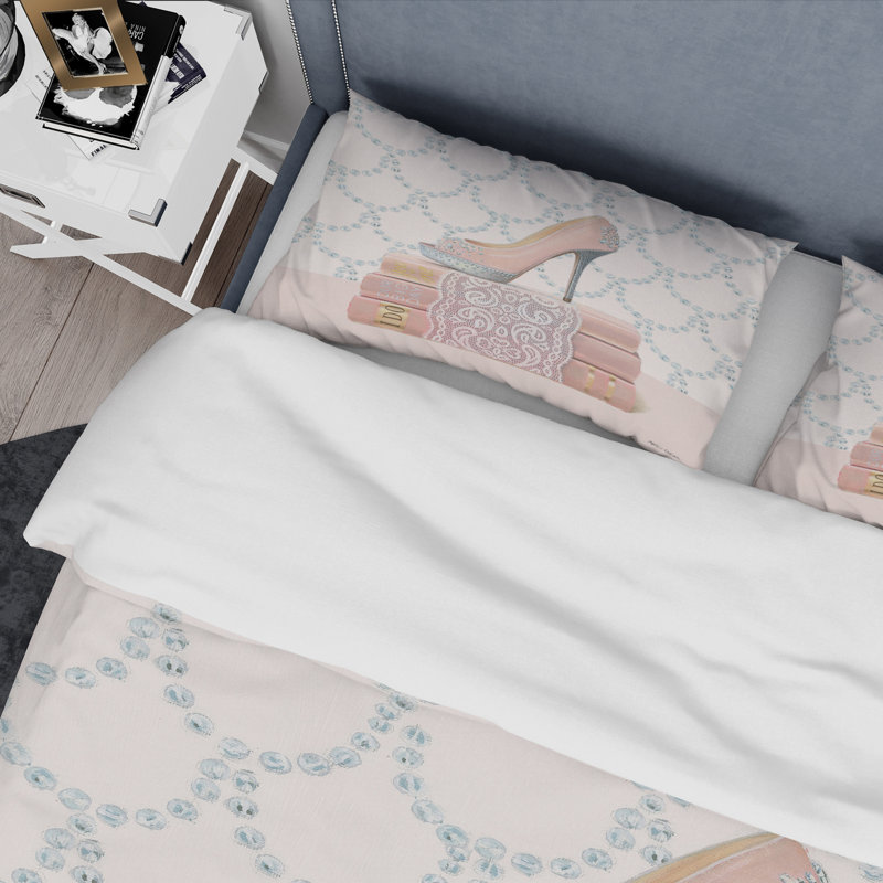 Glam Polyester Weave / Muslin Duvet Cover, King Duvet Cover + 2 Shams