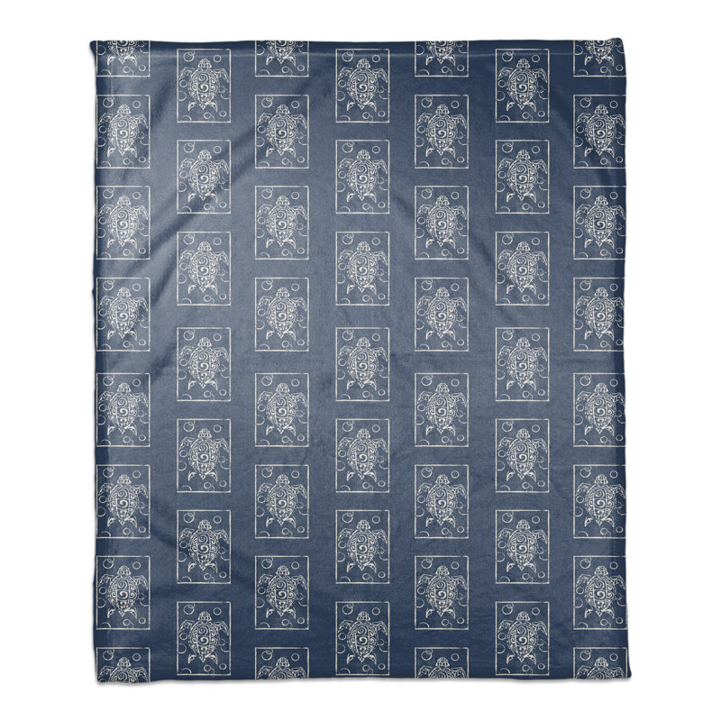 Hand Woven Throw Blanket, Navy