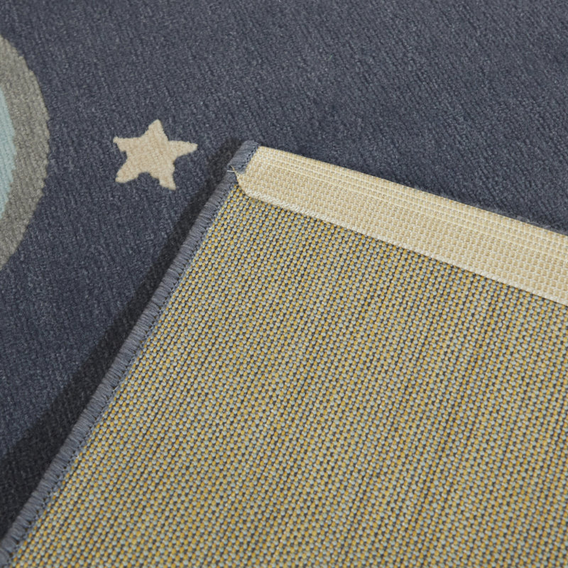 Tapis crème / bleu / gris Betha, Rectangle 5 pi 3 po x 7 pi, Blue