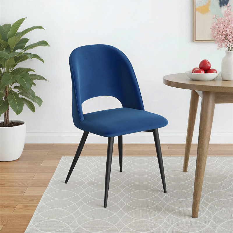 Chaise d'appoint en velours Alexavia, Saphir