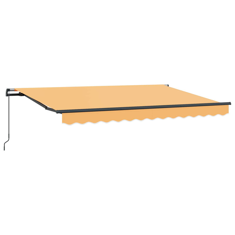 VidaXL Polyester Cover Retractable Patio Awning, Does Not Applycm H x 400cm W x 350cm D, Solid Colour, Sand