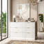 Commode 6 tiroirs cannelée, grande commode-129104536