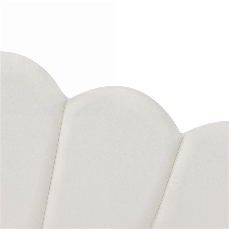 Lit de jour courbé tapissier Curved Silhouette, structure en bois massif, blanc éclatant, lit double avec lit gigogne escamotable