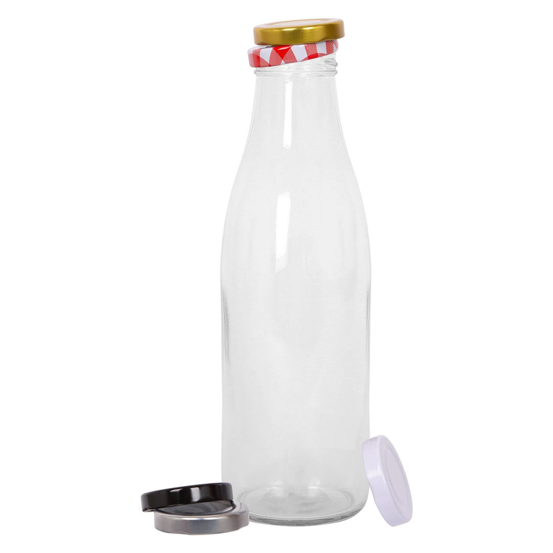 Argon Tableware 960Ml Glass Water / Milk Bottle With Metal Lids - Image 4
