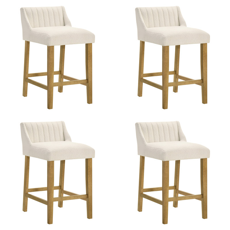 Tabouret de bar à hauteur de comptoir en bois Faune Modern, Éclat ambré, 4, Tabouret de comptoir (siège d'une hauteur de 26 p