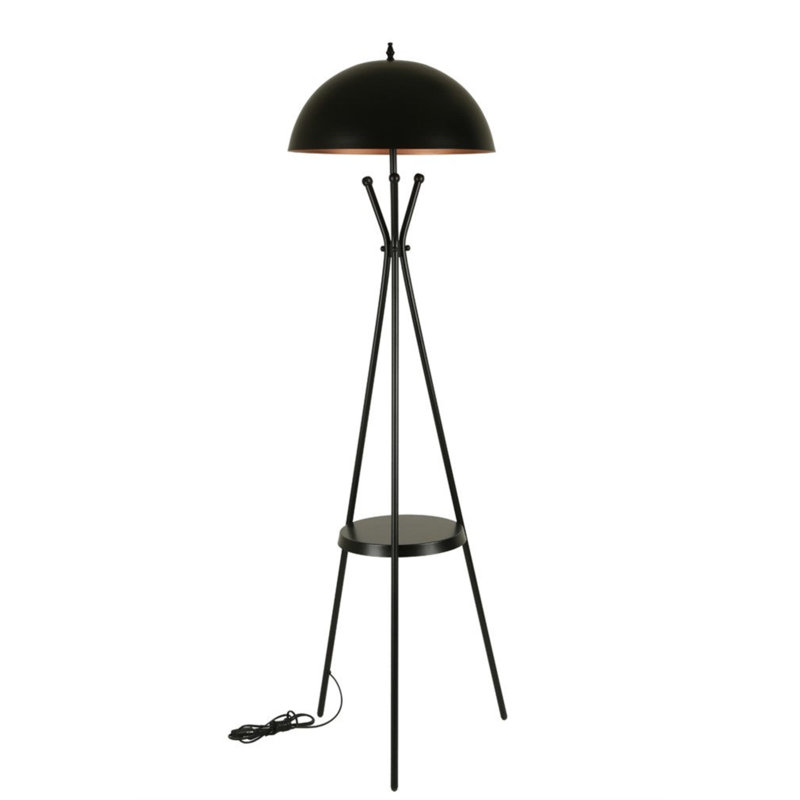 Jamarcus 165cm Traditional Floor Lamp, Black