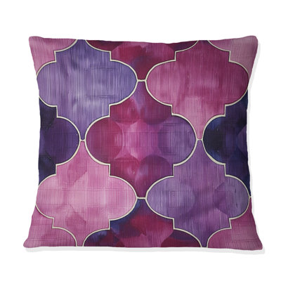 Coussin Magenta Quatrefoil Glam V - Transitional