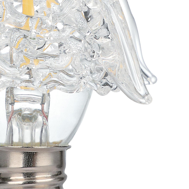 Ampoule DEL à filament transparent à intensité variable de 0,6 watts Westinghouse Lighting (7 watts), base candélabre, paquet de 4