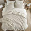 Ensemble 3 pièces d'édredon surdimensionné 100% beige