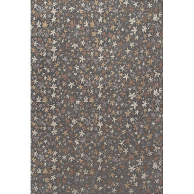 Goldleaf Floral Area Rug in Brown/Gray/Brass/White