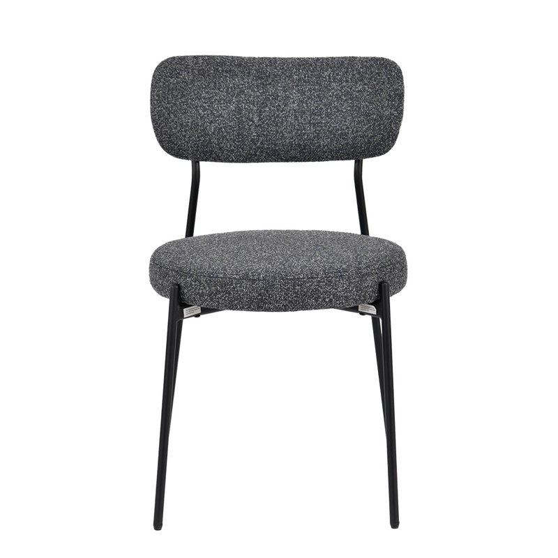 Chaise rembourrée Decastro, Gris épais