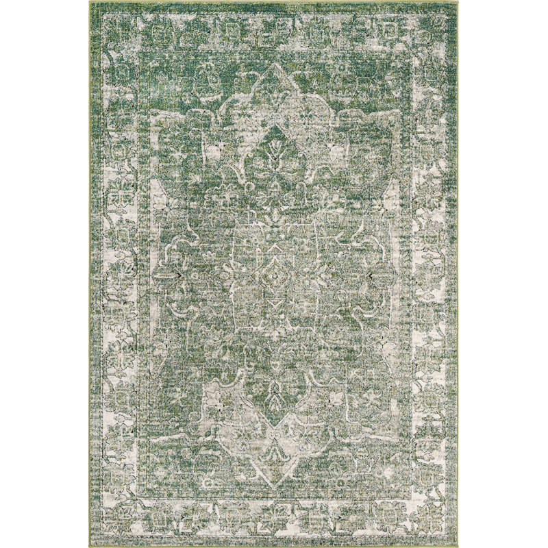 Tapis traditionnel Mekalah Moss Oriental, Rectangle 6 pi x 9 pi