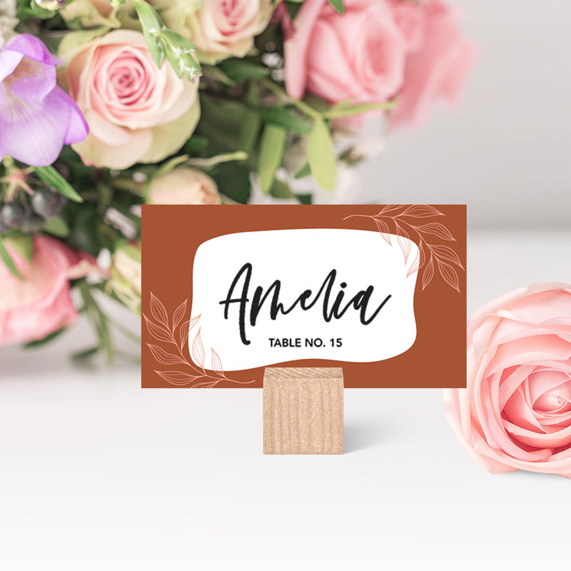 Cartes de place en terre cuite pour tables de fête de mariage, places assises pour porte-nom, paquet de 60
