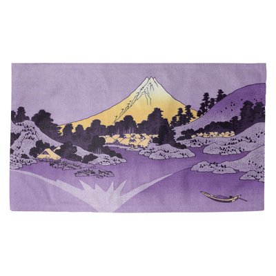Tapis mauve « Mont Fuji reflété dans le lac Kawaguchi »