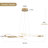 Catharinus 1-Light Modern Linear Geometric Integrated LED Chandelier Unique/Statement Chandelier