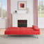 Canapé-lit pliant double en cuir rouge 67 po avec table basse 67 pouces