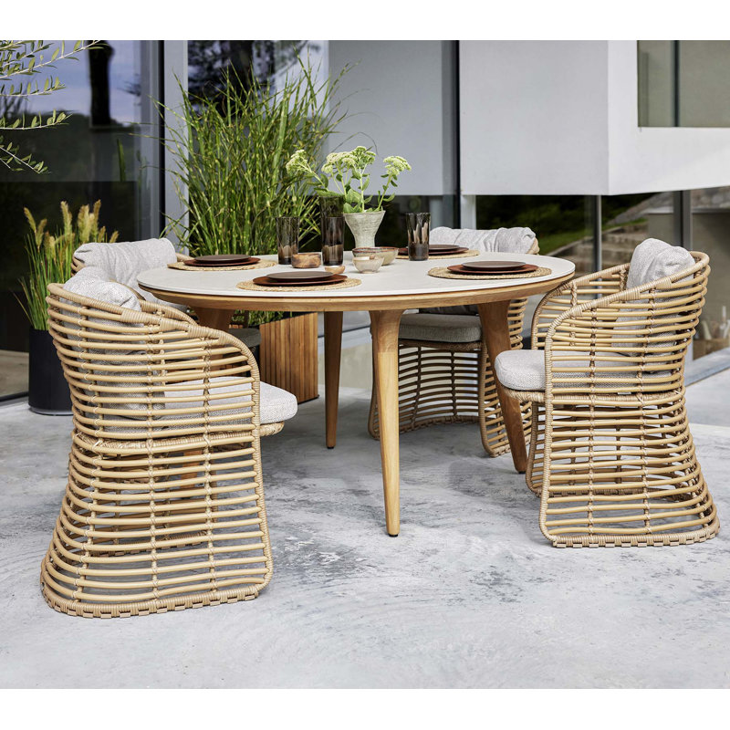 Outdoor Round Teak Dining Table