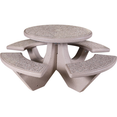 Table de pique-nique ronde 66 po
