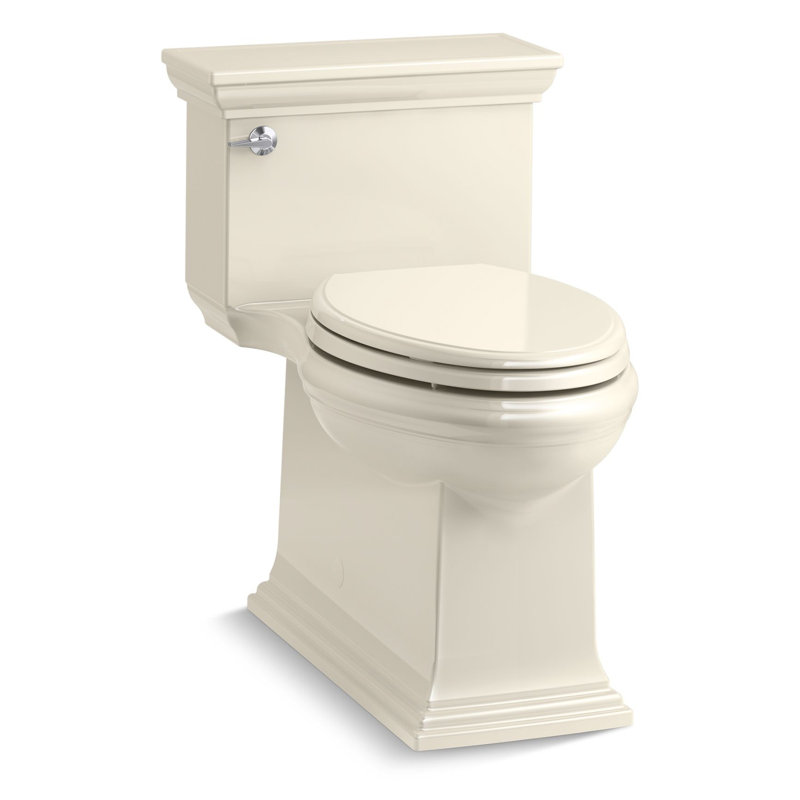 Memoirs Stately Comfort Height 1.28 gpf One-piece Compact Elongated Toilet, Almond