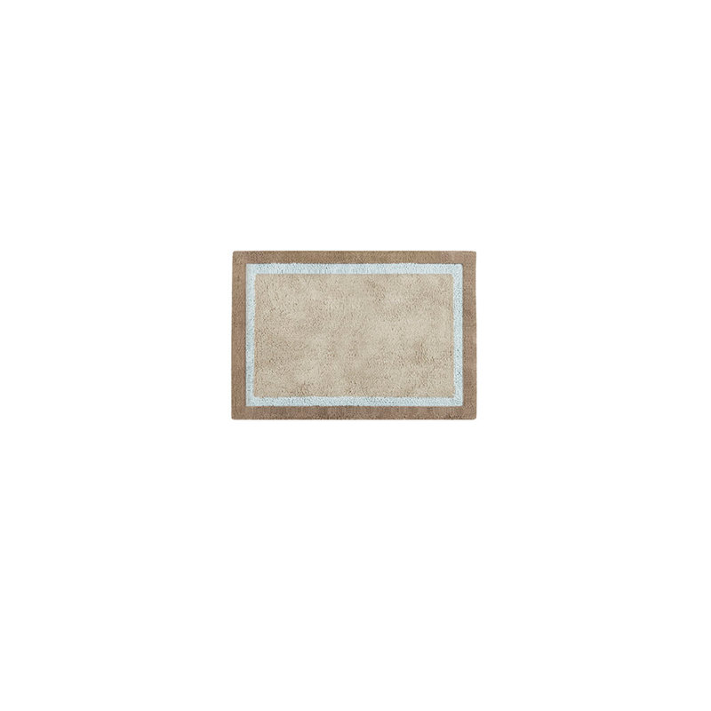 Stylish Reversible Cotton Tufted Bath Rug, Blue