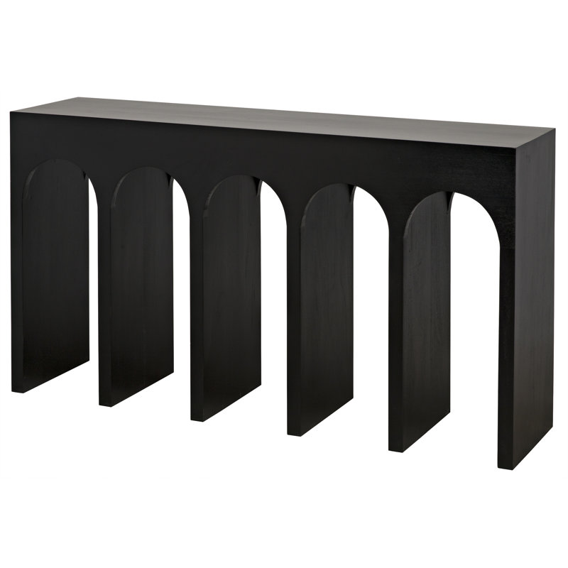 ArchBridge 59'' Hand-Rubbed Black Mahogany Console Table