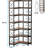 79.53" Tall 7-Tier Large Corner Bookshelf, Wood & Metal Tall Storage Bookcase For Living Room Home Office-627925132