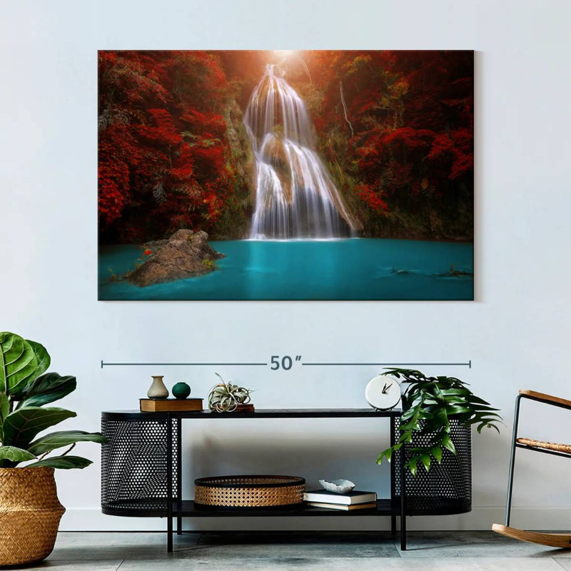 Paysage de cascade d'Alvord, H 34 po x l 51 po