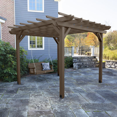 Highwood Bodhi Lawn & Garden Pergola with Highwood 5ft Weatherly Swing