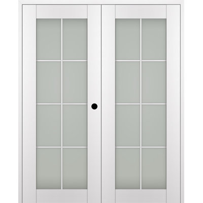 Double porte battante en bois manufacturé et en verre Palladio 8 Lite