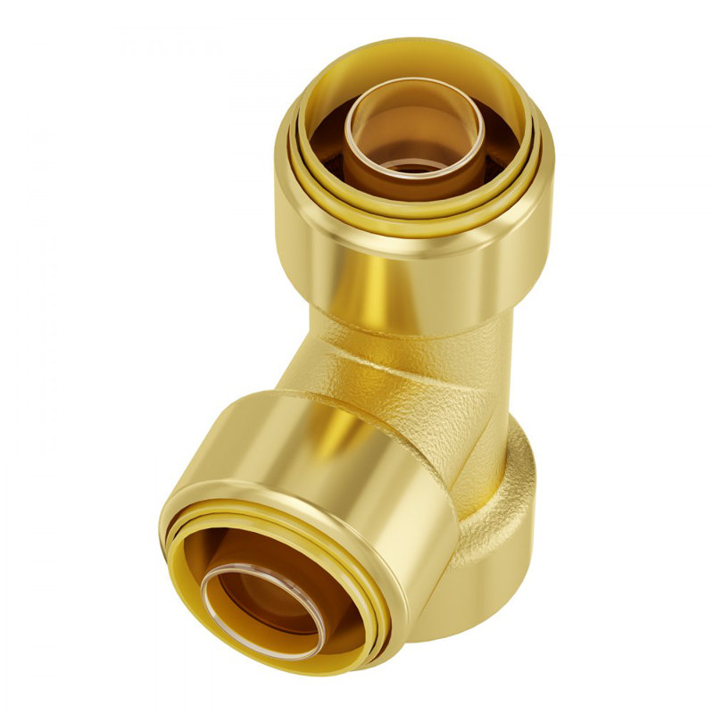 Raccords de tuyaux en T de 1/2 po pour installation de chauffage / douche