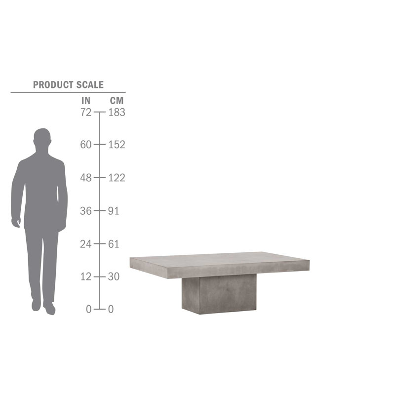 Perpetual Outdoor Coffee Table, Slate Gray