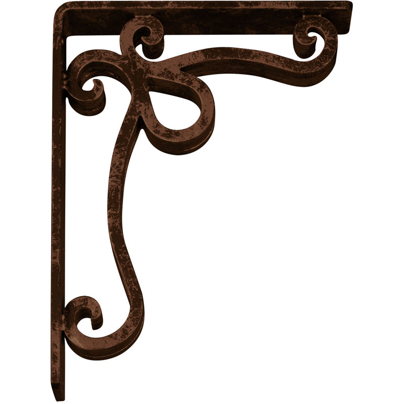 Support en fer forgé Orleans, Cuivre antique, H 10 po x l 2 po x P 7,5 po