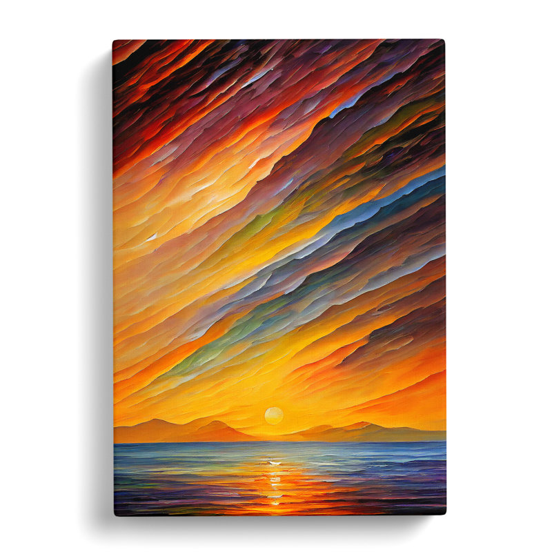 Ocean Sunrise No.4 - Wrapped Canvas Print, 50cm H x 35cm W x 3cm D