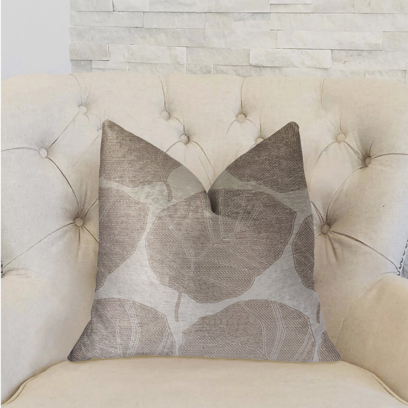 Coussin de luxe avec feuilles agréables, 20 po x 36 po, Coussin lombaire