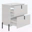 Meuble-lavabo de 30 pouces avec lavabo en céramique, conception cannelée et tiroirs à fermeture en douceur-26248941