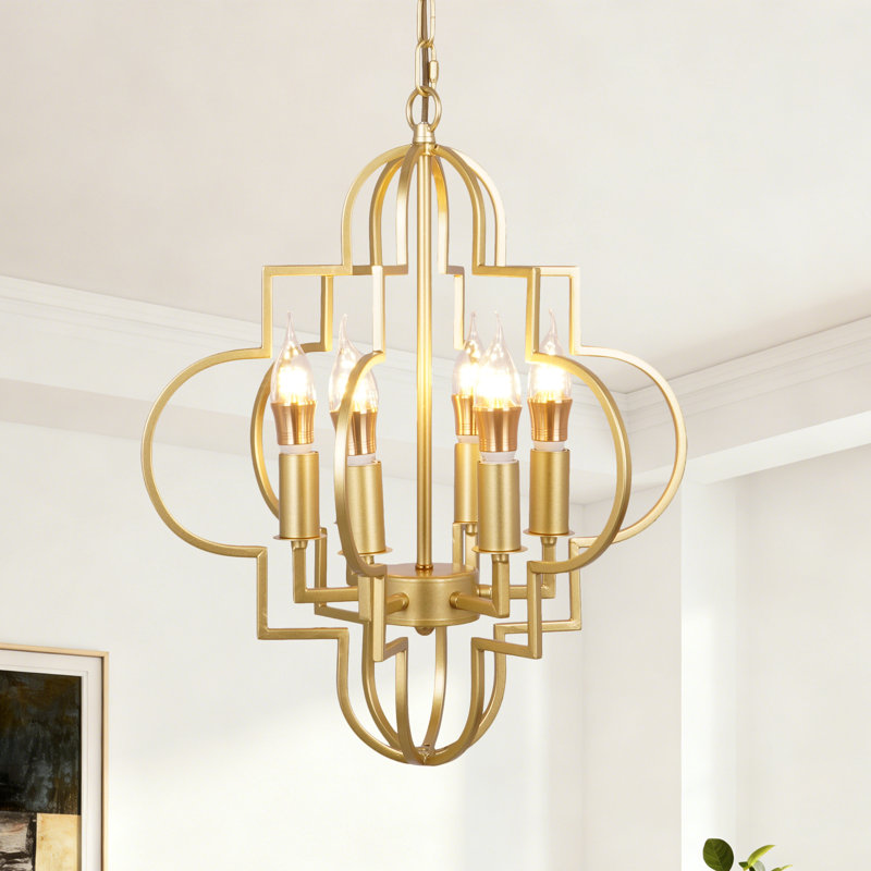Lustre à intensité variable 6 lumières Mid-Century
