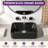 16" x 12" Matte Black Vitreous China Compact Rectangular Vessel Bathroom Sink, Above Counter Vanity Sink with 1.75" Drain for Powder Rooms-98468550