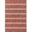 Tapis rond rayé rouge -1946916345