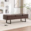 Banc de rangement rembourré en similicuir Charice-132539111