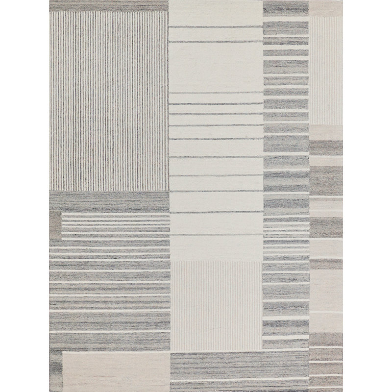Castine Handmade Geometric Area Rug, Rectangle 5' x 8'