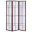 3 - Panel Folding Screen For Room Division In Brown And White Tones, Construction, 72.04 Inches High A Sophisticated Look Space Partition, Fabric, Stylish Decoration