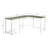 L-Shape Rectangular Computer Desk, Gray And White