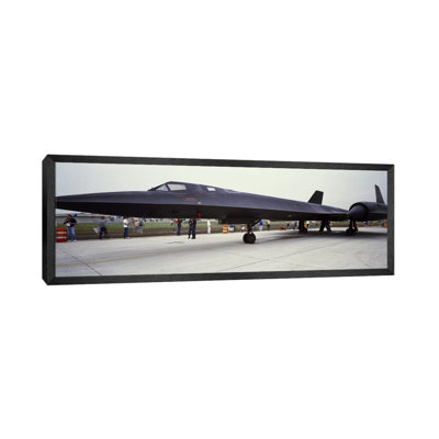 Lockheed SR-71 Blackbird On A Runway by Panoramic Images - Panoramic Gallery-Wrapped Canvas Giclée on Canvas
