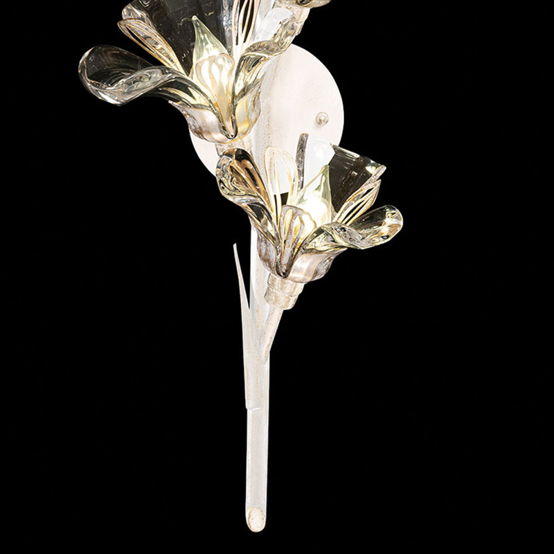 Azu 4 - Light Armed Sconce, White Gesso