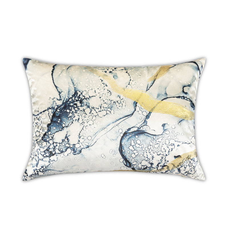 Oreiller en velours métallique Noor Swirls