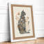 Cat in Bloom Boho - Framed Print-1013859436-1013859434